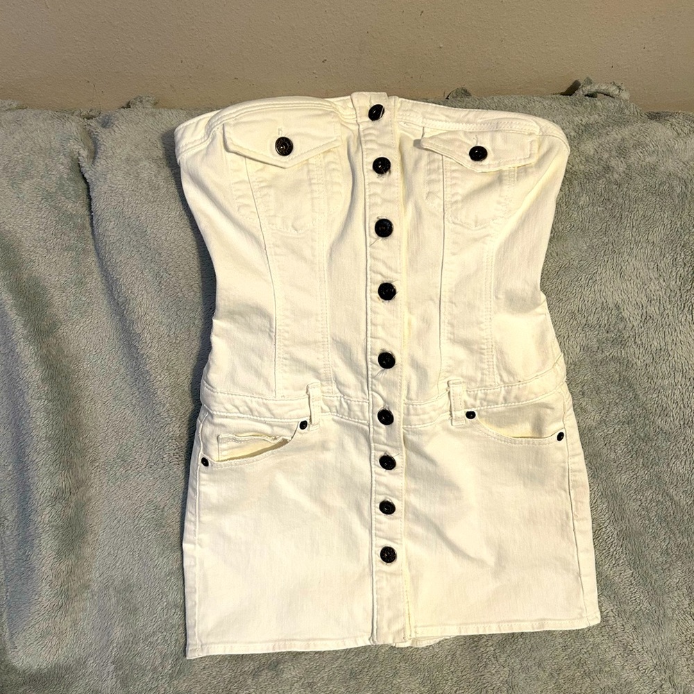 GUESS jeans white denim dress